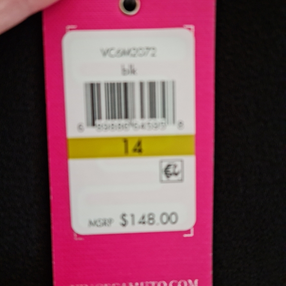 Vince Camuto Blk, NWT, size 14 midi dress - Picture 2 of 4